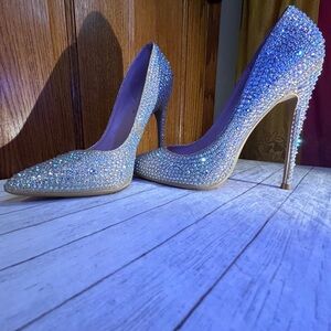 Sparkly stiletto Pumps, Pointed Toe High Heel Rhinestone by Elisabet Tang